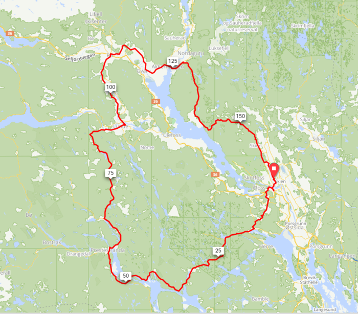 163 km Telemarktours